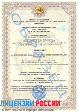 Образец разрешение Борисоглебск Сертификат ISO 50001